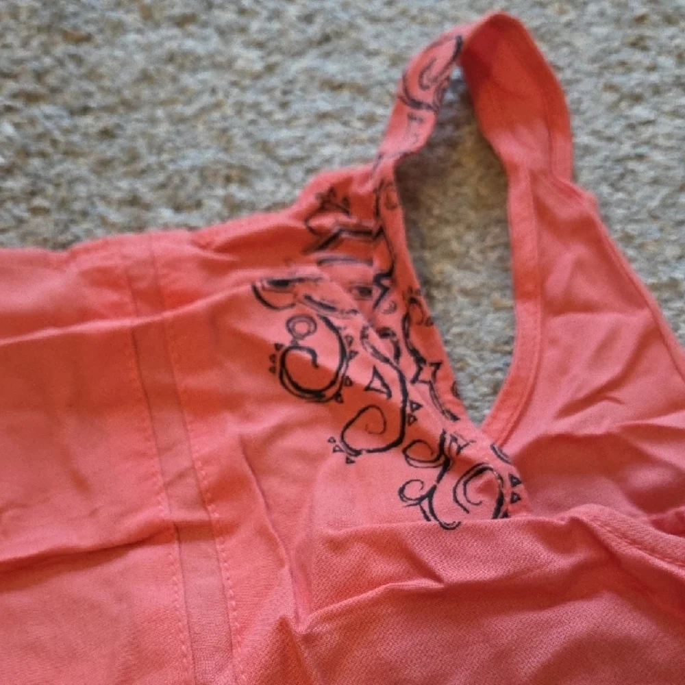 Harley-Davidson Coral Button-Front Tank with Logo Print - Picture 7 of 10